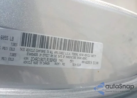 2020 Chrysler Pacifica Touring L из США, поврежденный, VIN 2C4RC1BG7LR192459